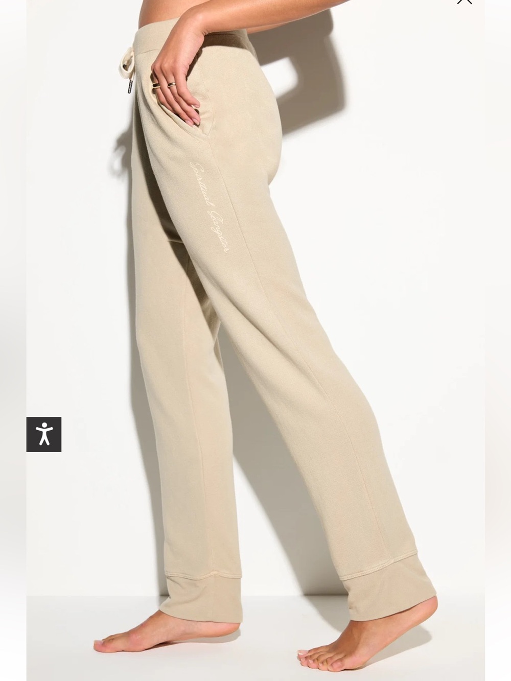 Spiritual Gangster Women's Insignia Hendrix Sweatpants in Palo Santo - Picture 4 of 5